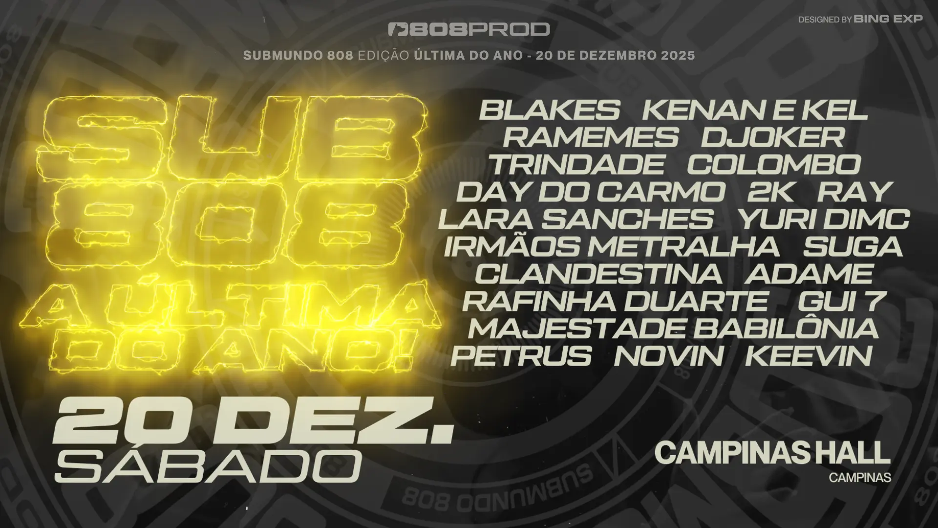 Flyer do evento SUBMUNDO 808